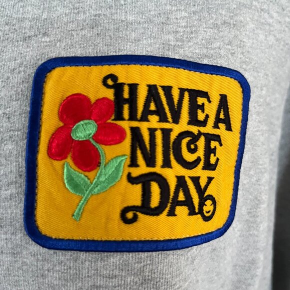 Sandro Paris Sz S Mens Have A Nice Day Patch Sweatshirt - Picture 5 of 7